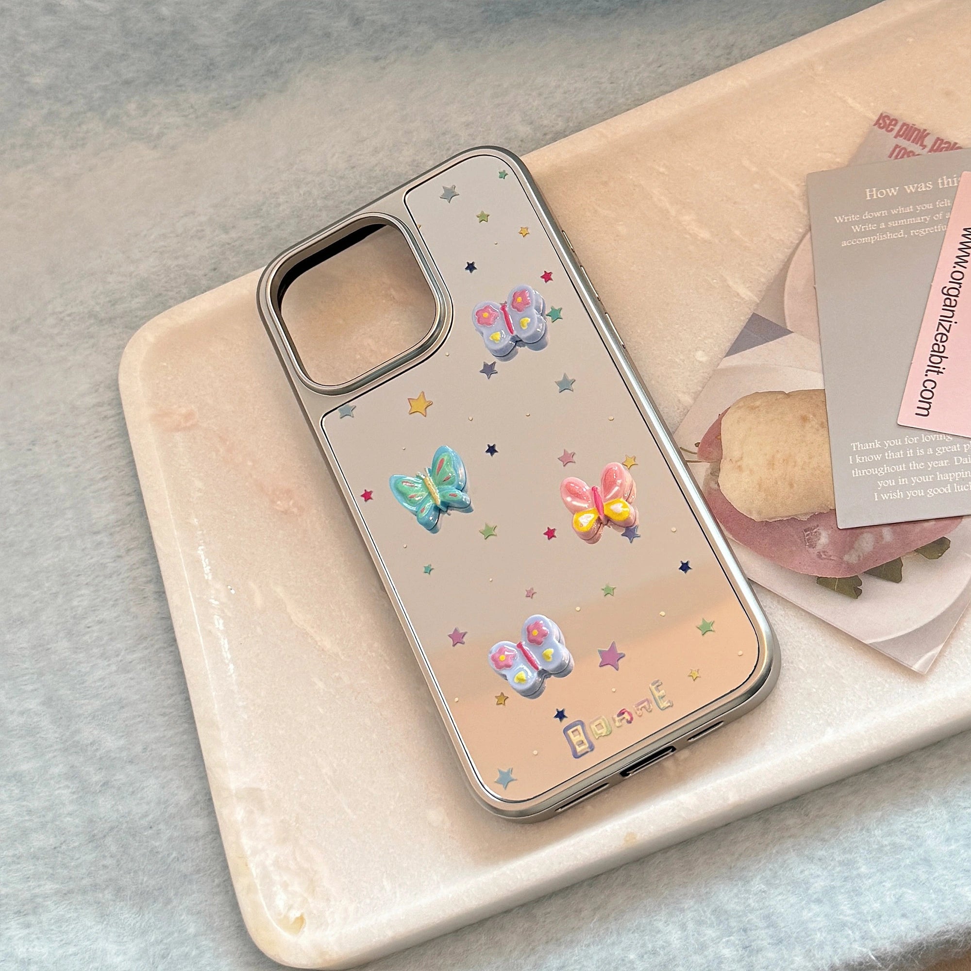 Colorful Stars & Butterflies - iPhone Case